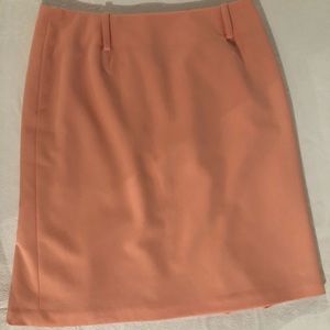 C06-Tailor Peach Color Pencil Skirt